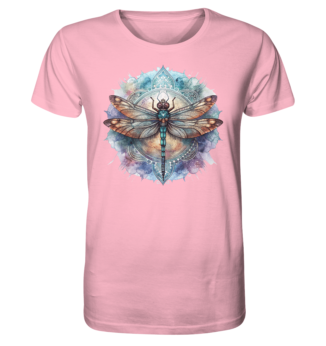 Aquarell Libelle Mandala - Organic Shirt - ArtfulShenwyn