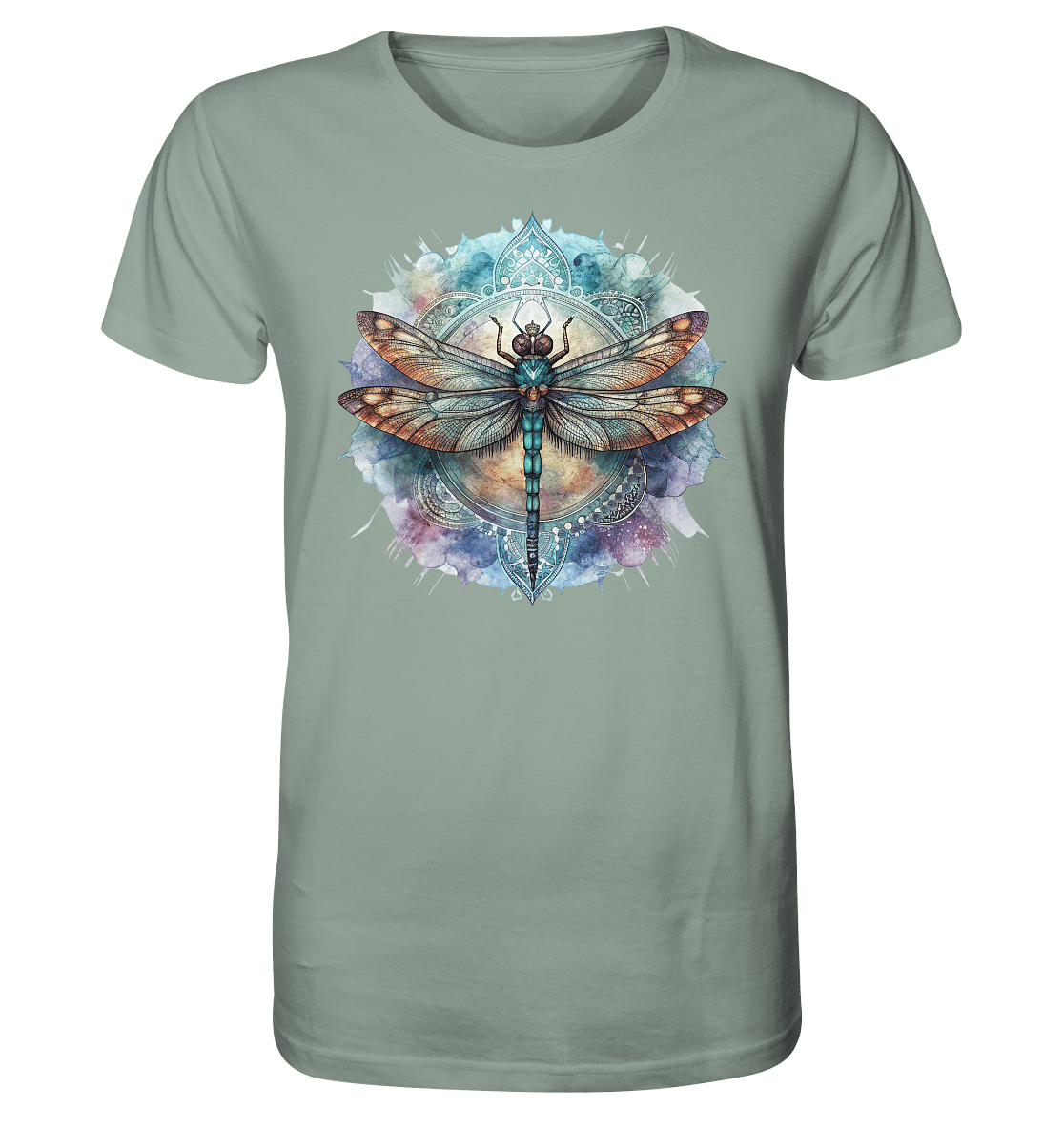 Aquarell Libelle Mandala - Organic Shirt - ArtfulShenwyn