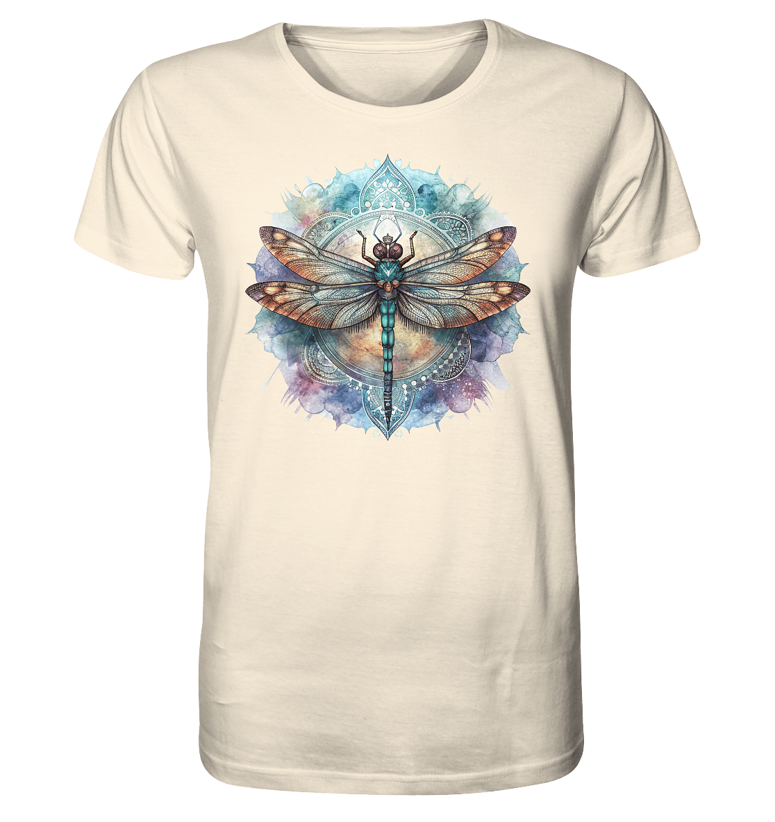 Aquarell Libelle Mandala - Organic Shirt - ArtfulShenwyn