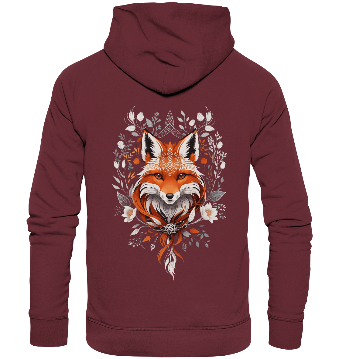 Bio Basic Hoodie, Mystic Aesthetic Fox - ArtfulShenwyn