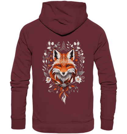 Bio Basic Hoodie, Mystic Aesthetic Fox - ArtfulShenwyn