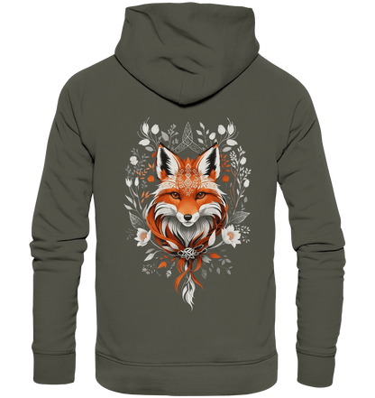 Bio Basic Hoodie, Mystic Aesthetic Fox - ArtfulShenwyn