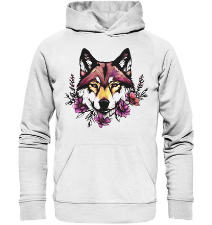 Bio Basic Hoodie - Pink Wolf - ArtfulShenwyn