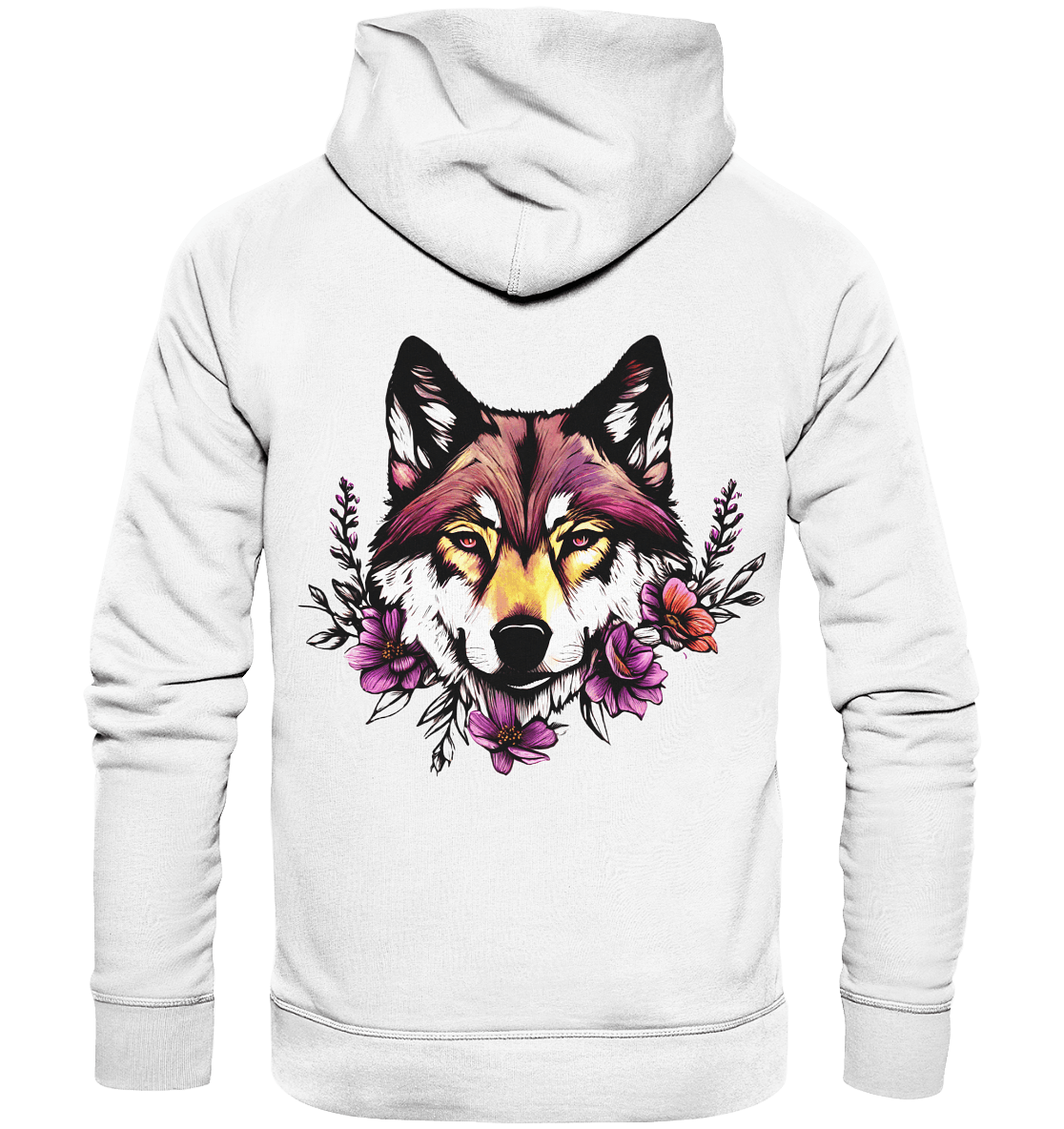 Bio Basic Hoodie - Pink Wolf - ArtfulShenwyn