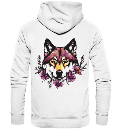 Bio Basic Hoodie - Pink Wolf - ArtfulShenwyn