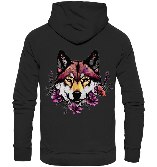 Bio Basic Hoodie - Pink Wolf - ArtfulShenwyn