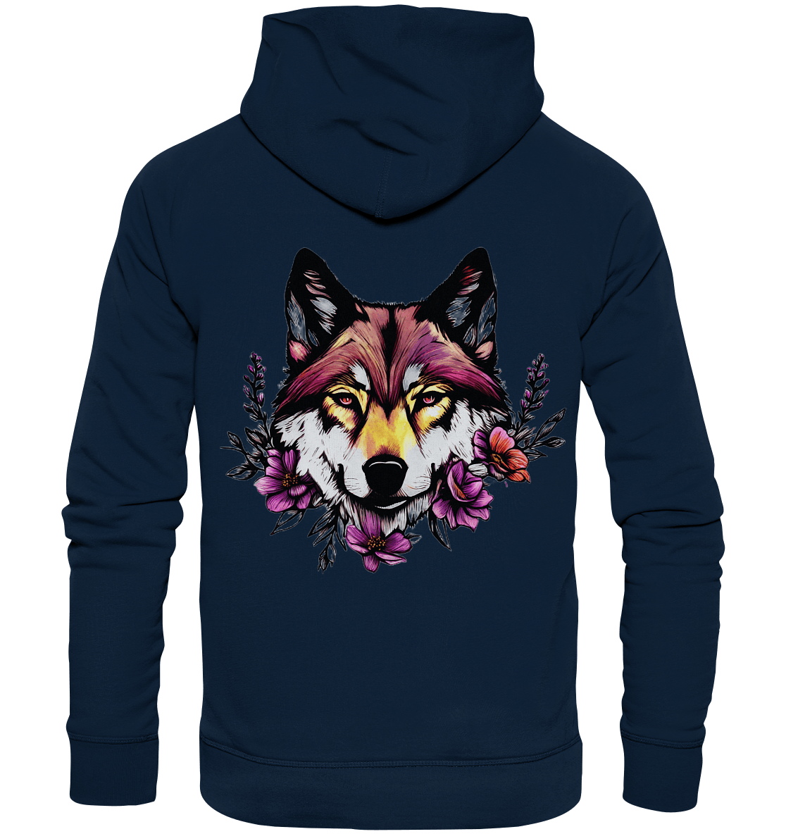 Bio Basic Hoodie - Pink Wolf - ArtfulShenwyn