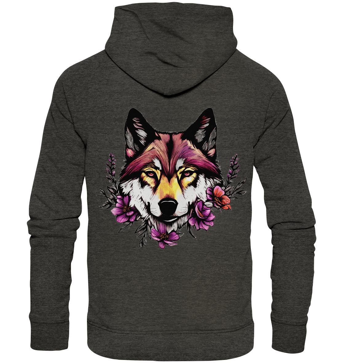 Bio Basic Hoodie - Pink Wolf - ArtfulShenwyn