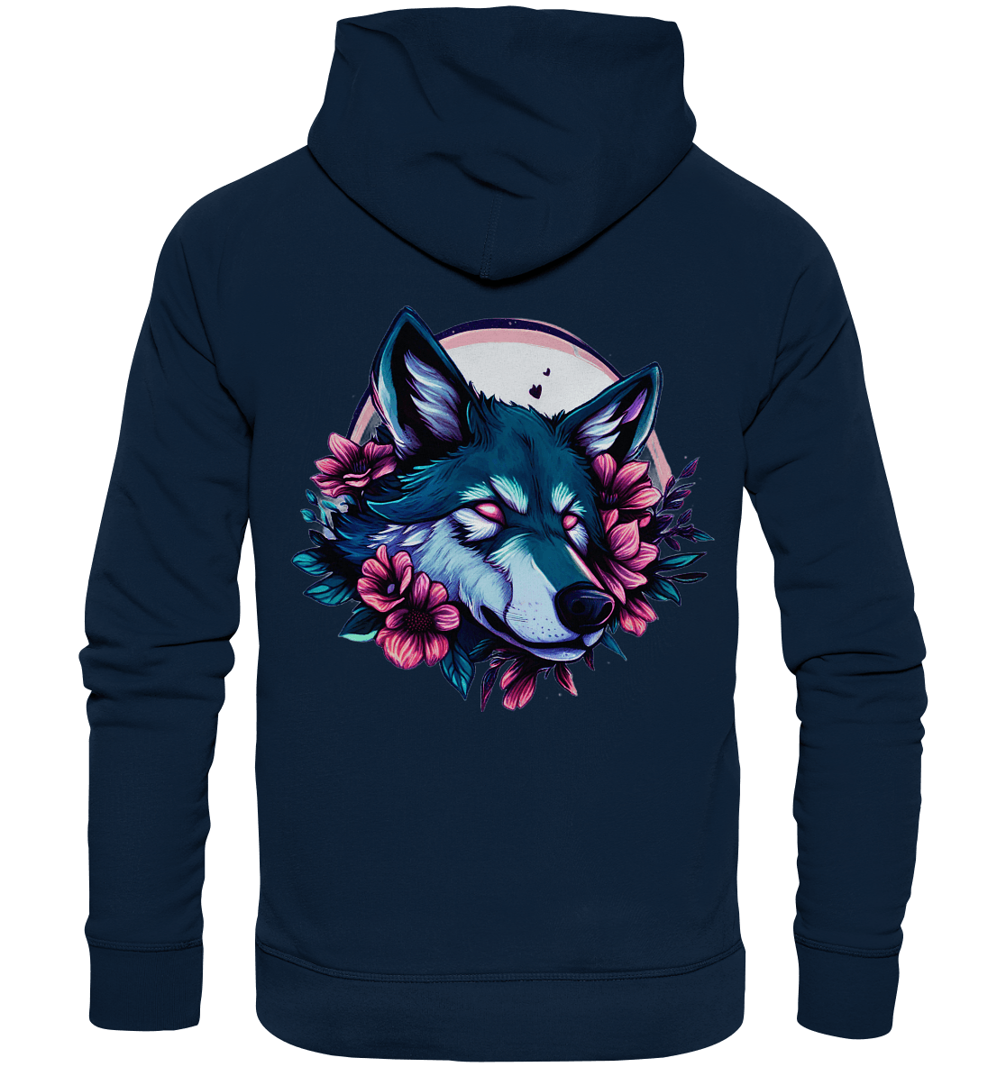 Bio Fashion Hoodie - Blue Wolf - ArtfulShenwyn