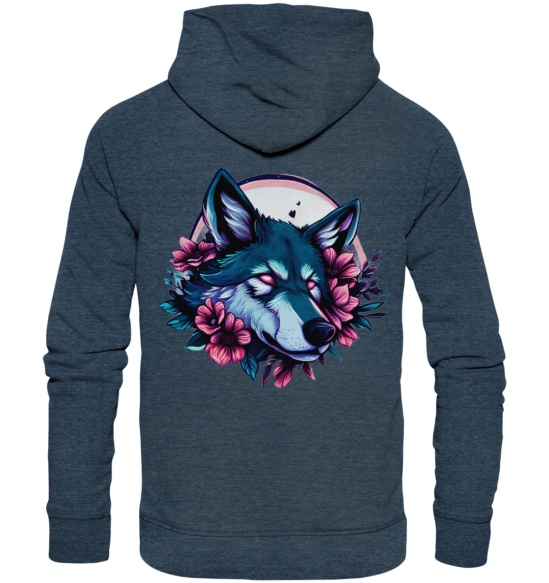 Bio Fashion Hoodie - Blue Wolf - ArtfulShenwyn