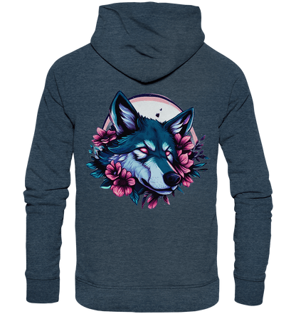 Bio Fashion Hoodie - Blue Wolf - ArtfulShenwyn