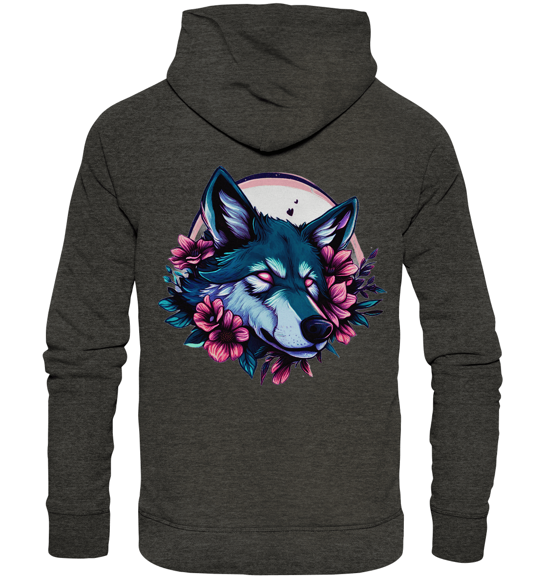 Bio Fashion Hoodie - Blue Wolf - ArtfulShenwyn