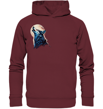 Bio Fashion Hoodie - Howling Wolf - ArtfulShenwyn