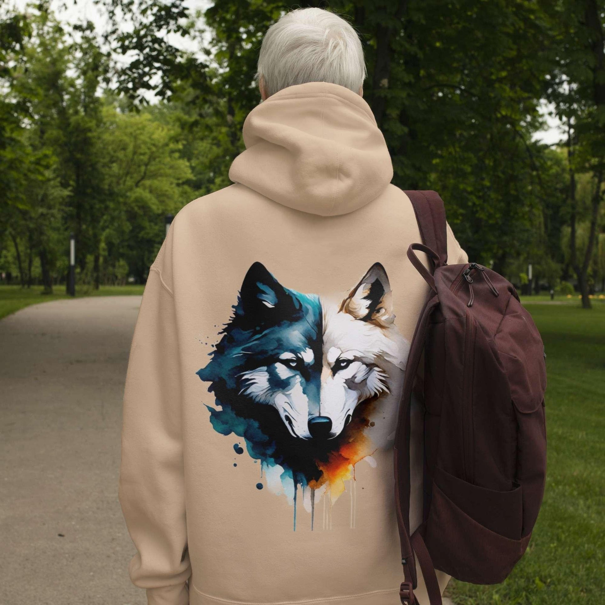 Bio Fashion Hoodie - Wolfsfaces - ArtfulShenwyn