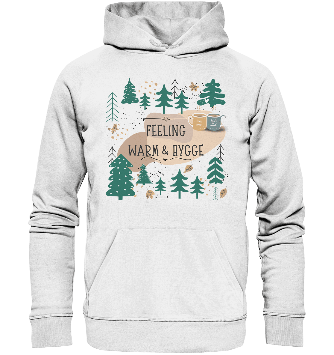 Bio Hoodie mit Waldmotiv Hygge - ArtfulShenwyn