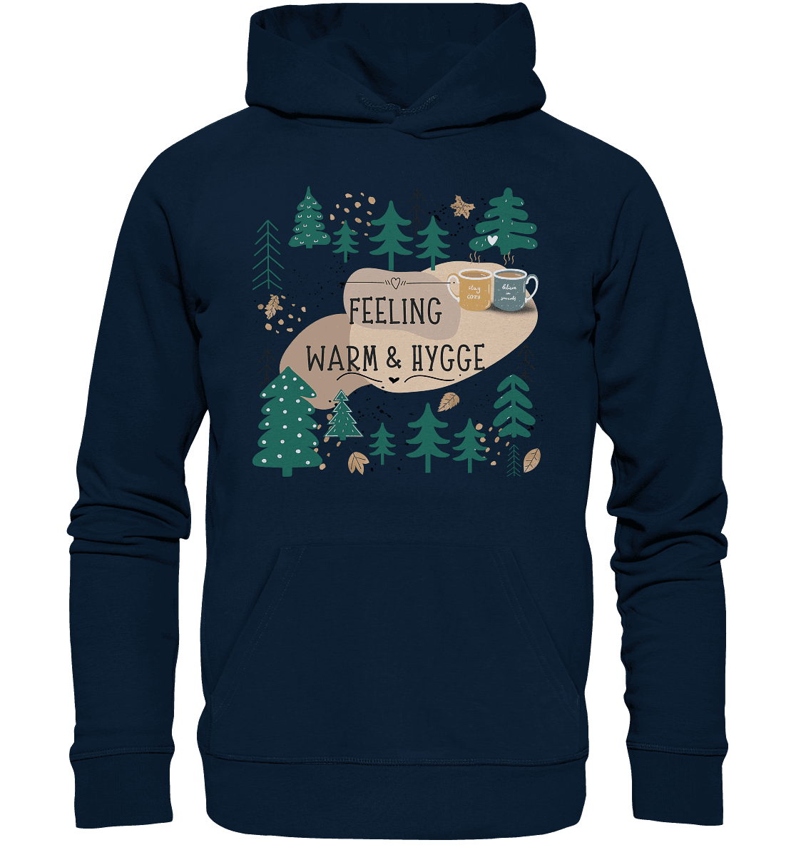 Bio Hoodie mit Waldmotiv Hygge - ArtfulShenwyn