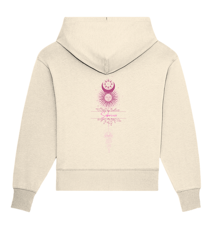 Bio Oversize Hoodie - Mandala Sonne mit Wunschname - ArtfulShenwyn