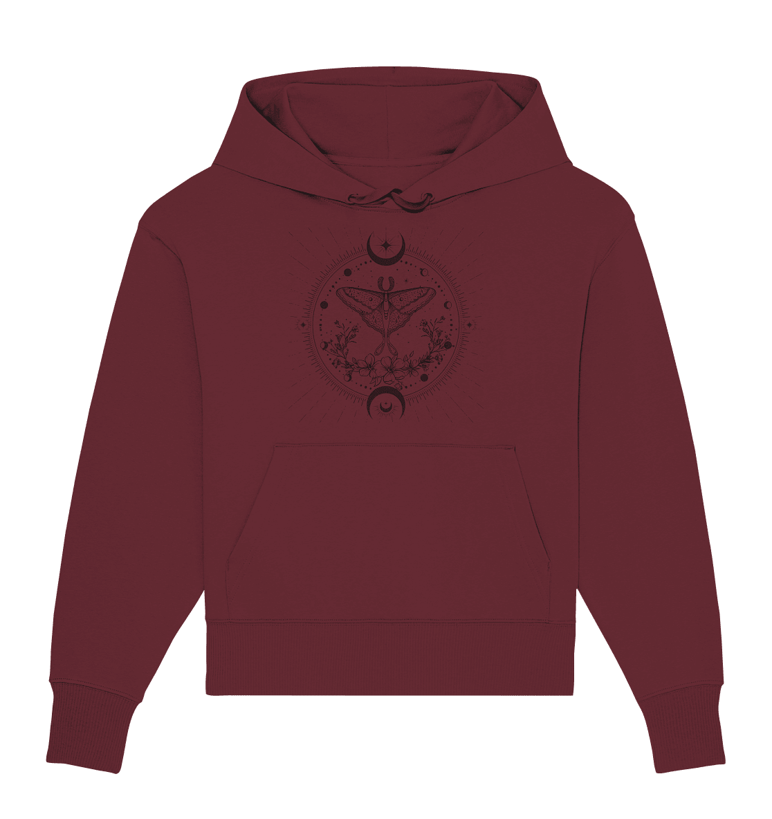 Bio Oversize Hoodie - Moon Moth - ArtfulShenwyn