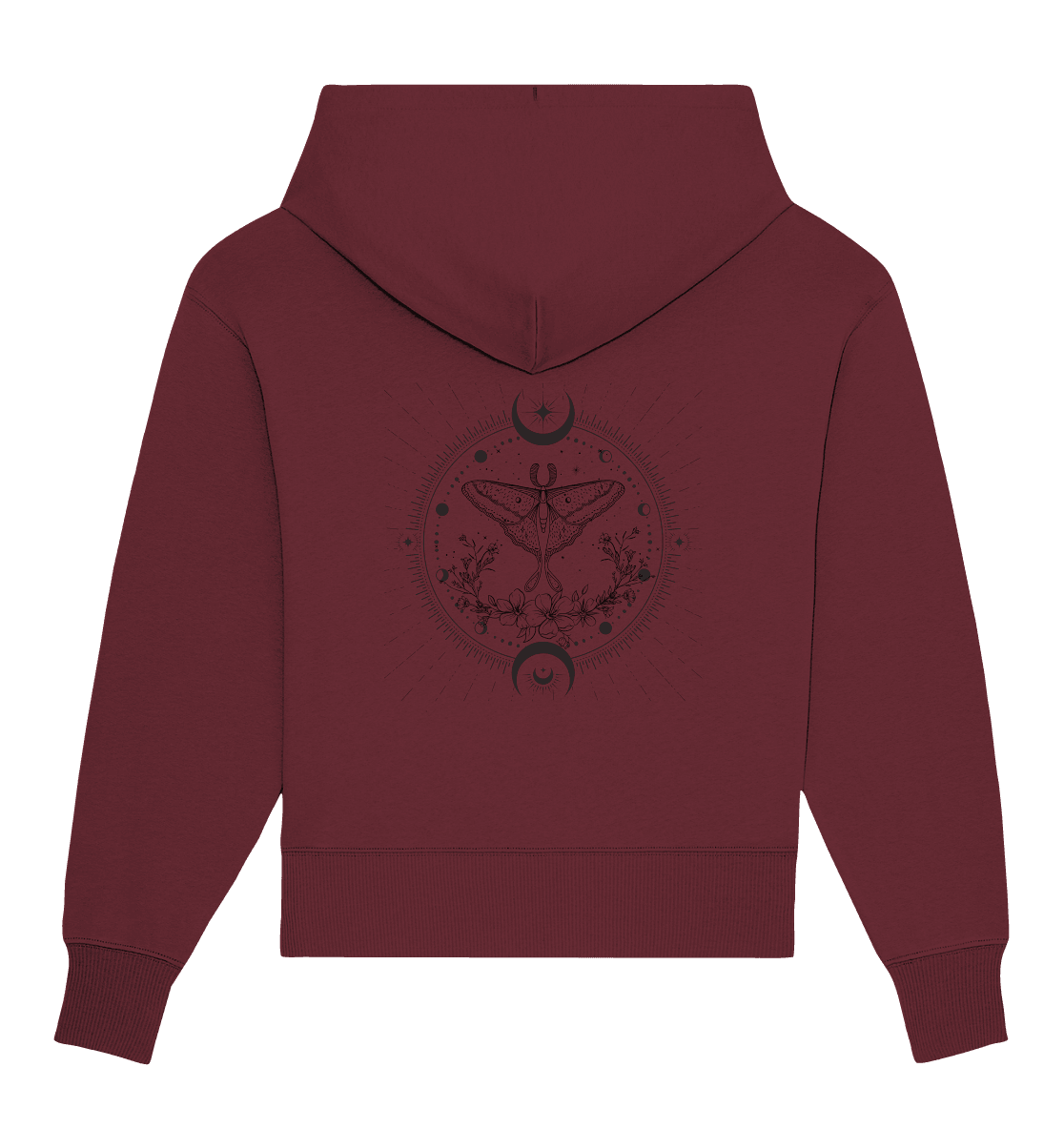 Bio Oversize Hoodie - Moon Moth - ArtfulShenwyn