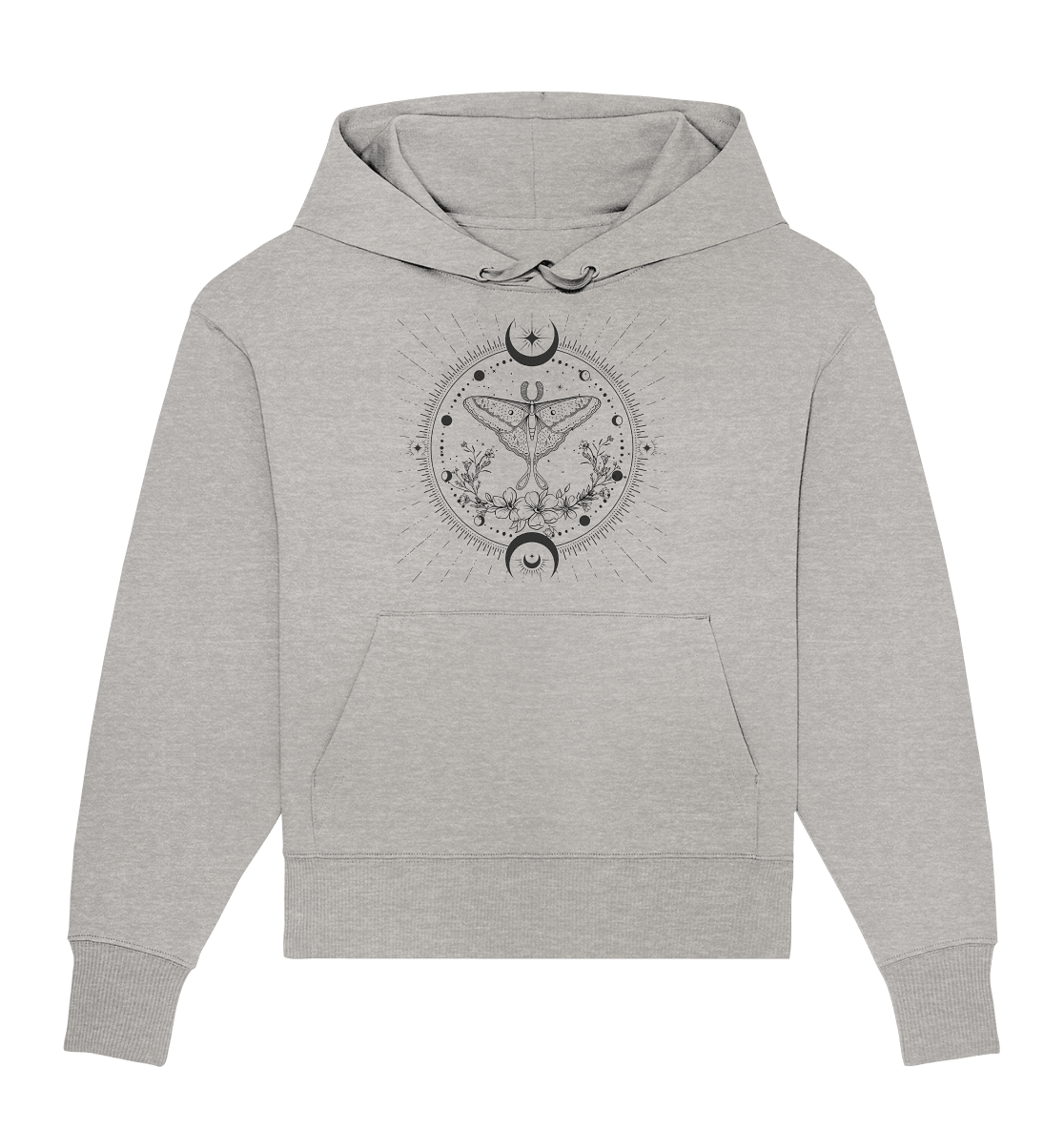 Bio Oversize Hoodie - Moon Moth - ArtfulShenwyn