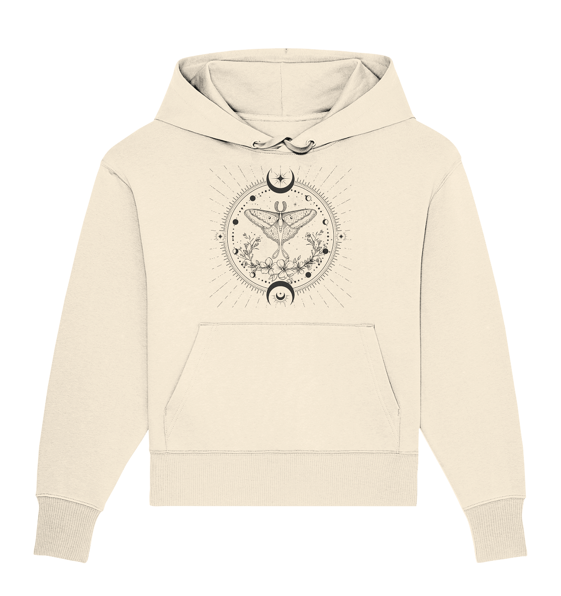 Bio Oversize Hoodie - Moon Moth - ArtfulShenwyn