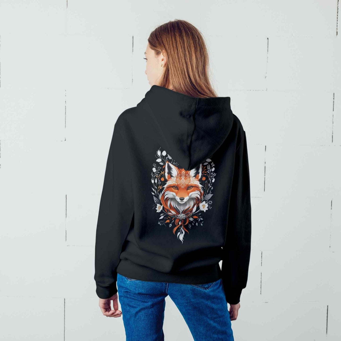 Bio Oversize Hoodie, Mystic Aesthetic Fox - ArtfulShenwyn