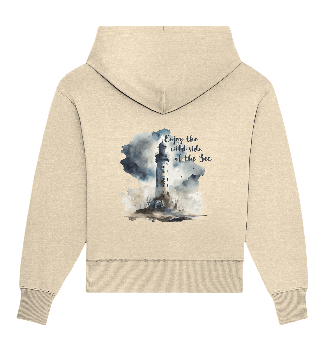 Bio Oversize Hoodie, Wild side of sea - ArtfulShenwyn