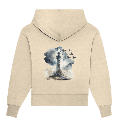 Bio Oversize Hoodie, Wild side of sea - ArtfulShenwyn