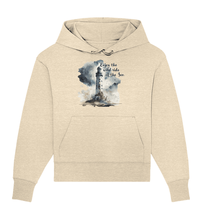 Bio Oversize Hoodie, Wild side of sea - ArtfulShenwyn