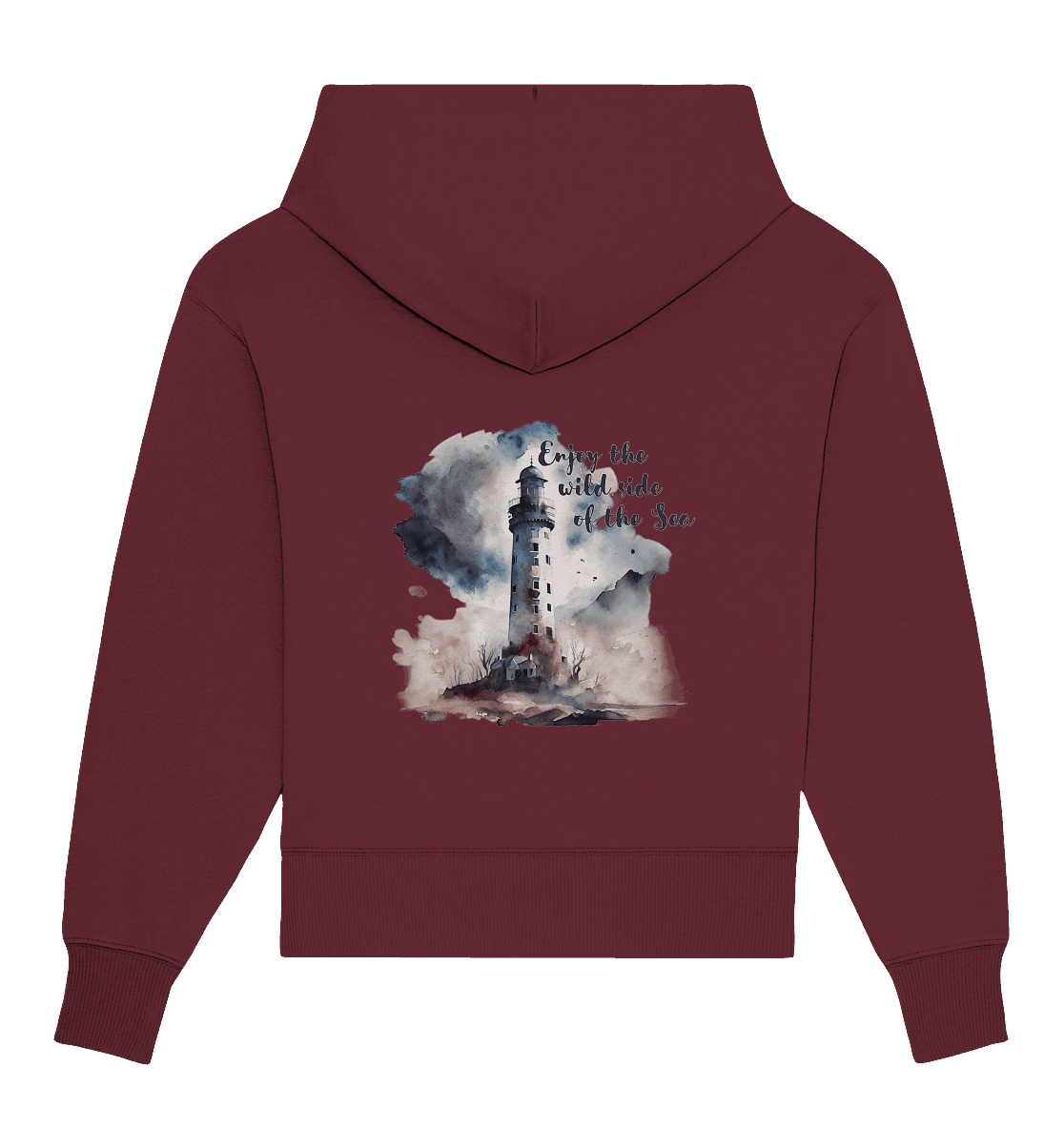 Bio Oversize Hoodie, Wild side of sea - ArtfulShenwyn