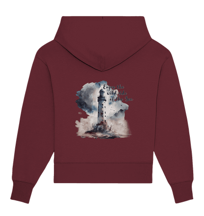 Bio Oversize Hoodie, Wild side of sea - ArtfulShenwyn