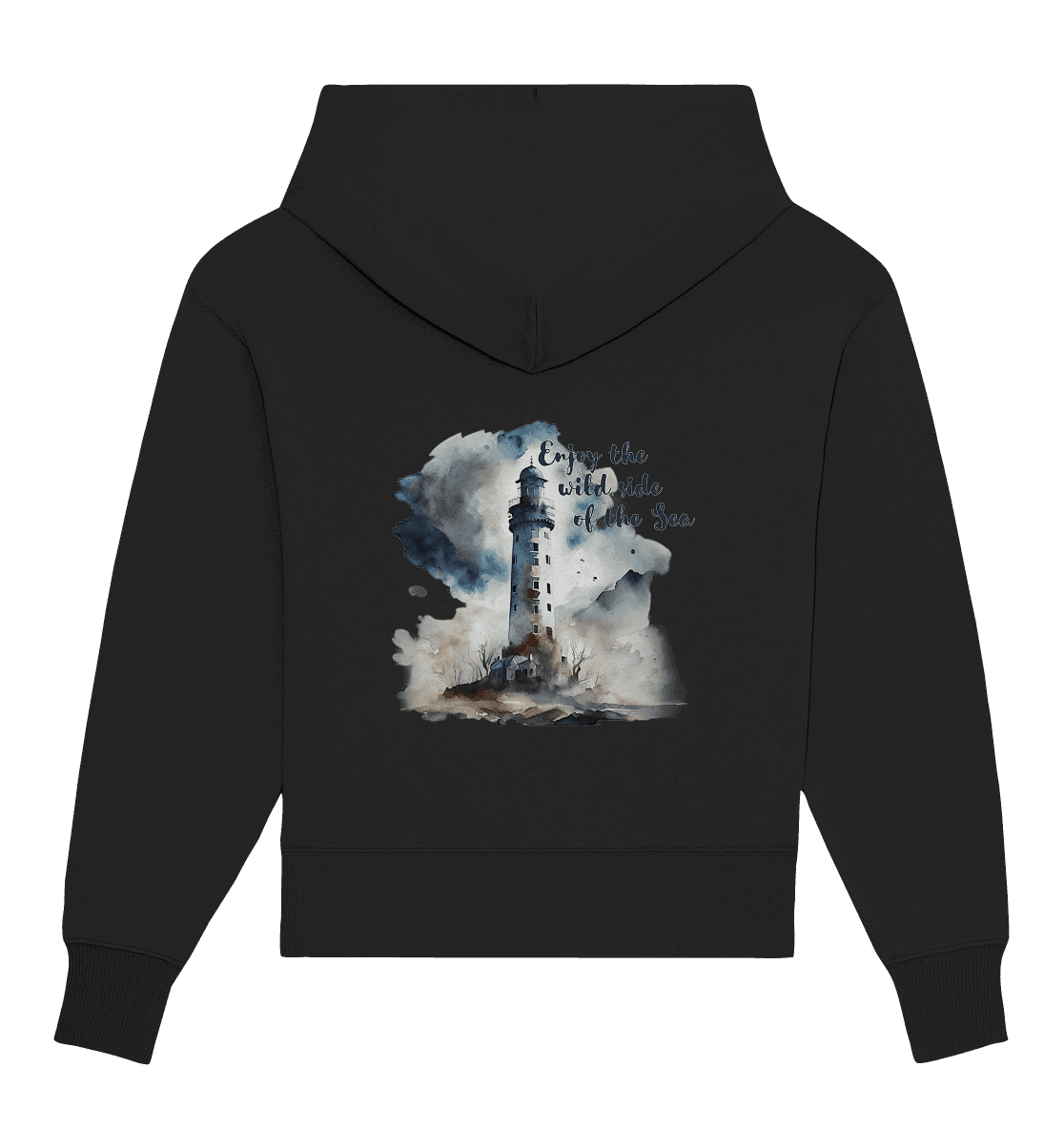 Bio Oversize Hoodie, Wild side of sea - ArtfulShenwyn