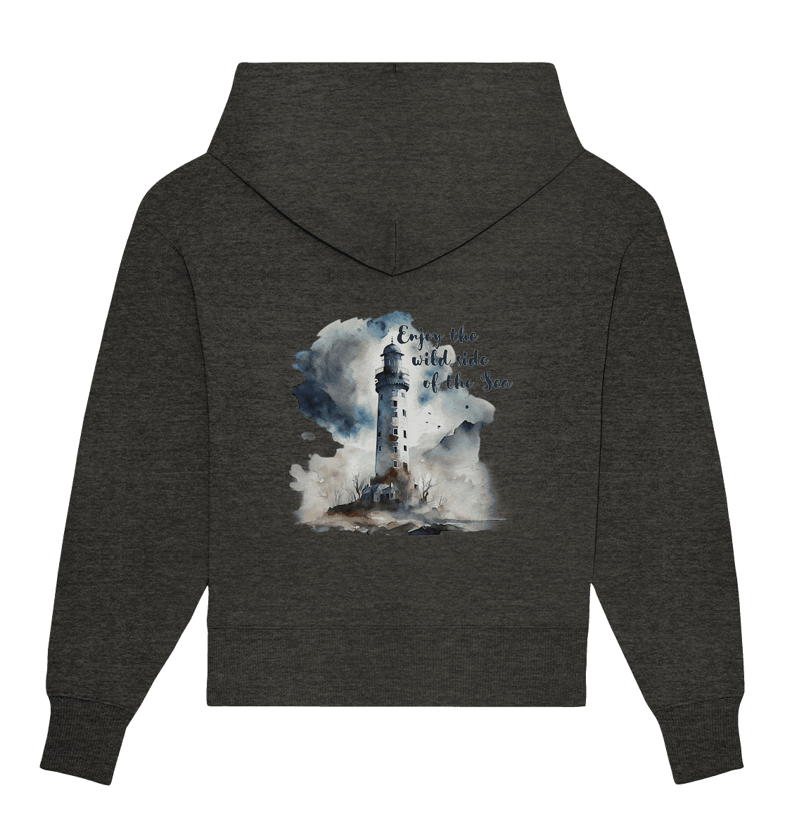 Bio Oversize Hoodie, Wild side of sea - ArtfulShenwyn