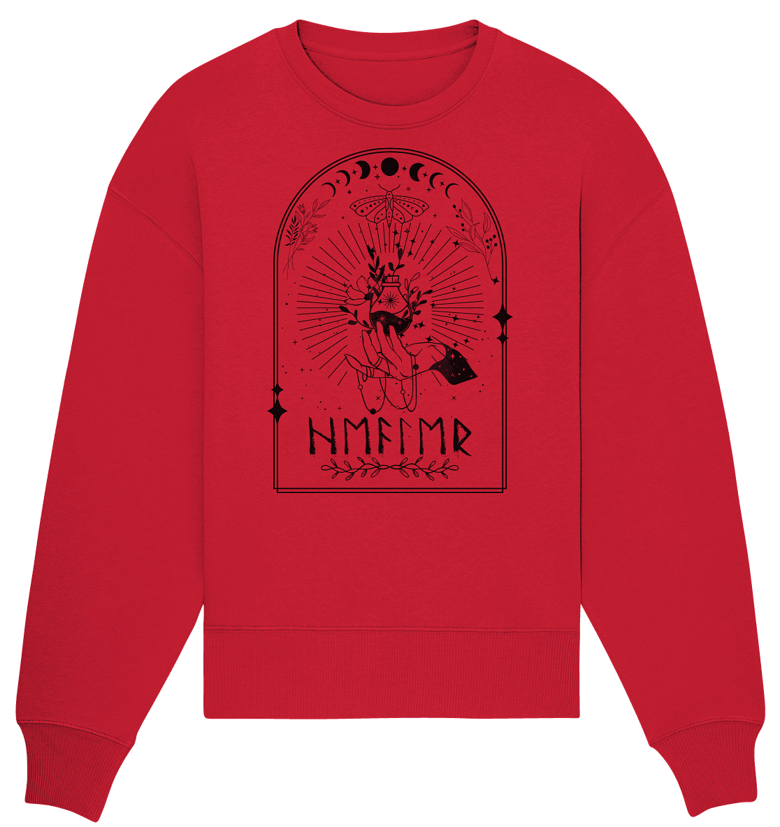 Bio Oversize Sweatshirt - Runic Healer Potion - Organic Oversize Sweatshirt - ArtfulShenwyn