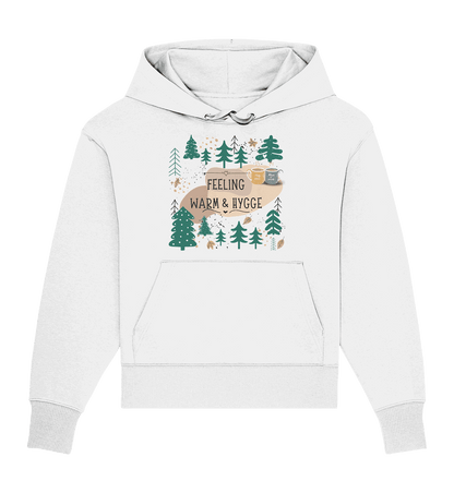 Bio Oversized Kapuzenpullover mit Waldmotiv Hygge - ArtfulShenwyn