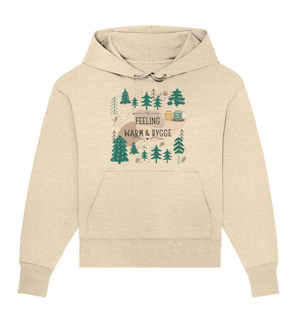 Bio Oversized Kapuzenpullover mit Waldmotiv Hygge - ArtfulShenwyn