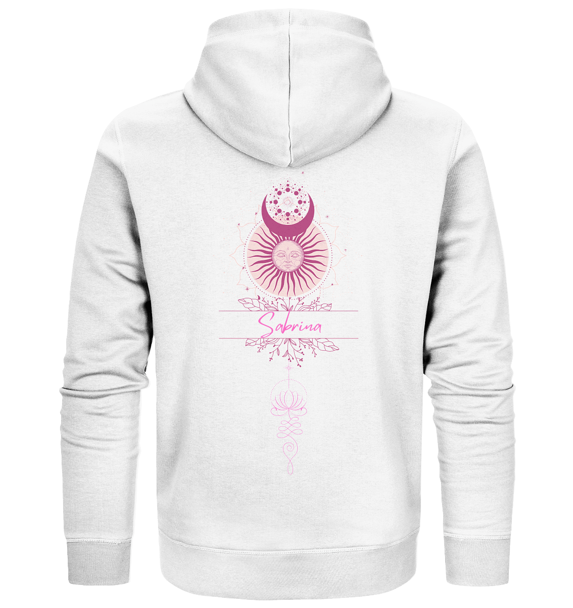 Bio Zipper - Mandala Sonne mit Wunschname - ArtfulShenwyn