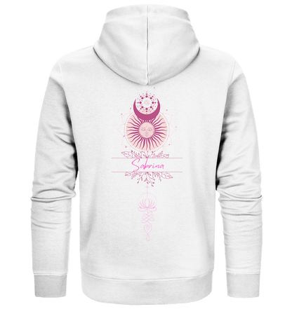 Bio Zipper - Mandala Sonne mit Wunschname - ArtfulShenwyn