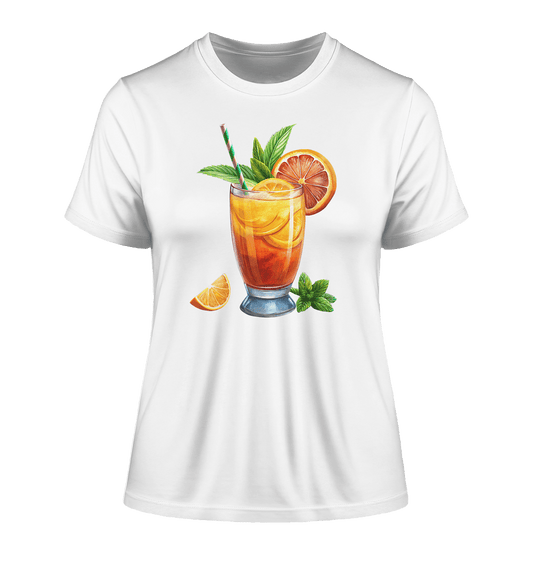 Delicious Cocktail - Fitted Ladies Organic Shirt - ArtfulShenwyn