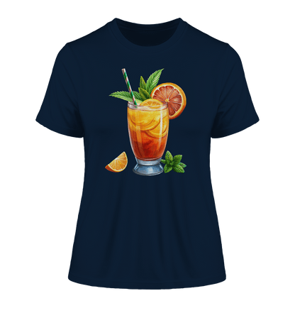 Delicious Cocktail - Fitted Ladies Organic Shirt - ArtfulShenwyn