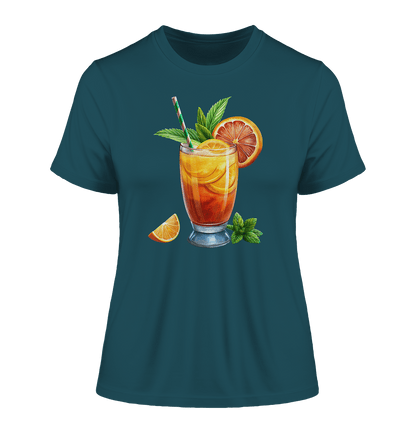 Delicious Cocktail - Fitted Ladies Organic Shirt - ArtfulShenwyn