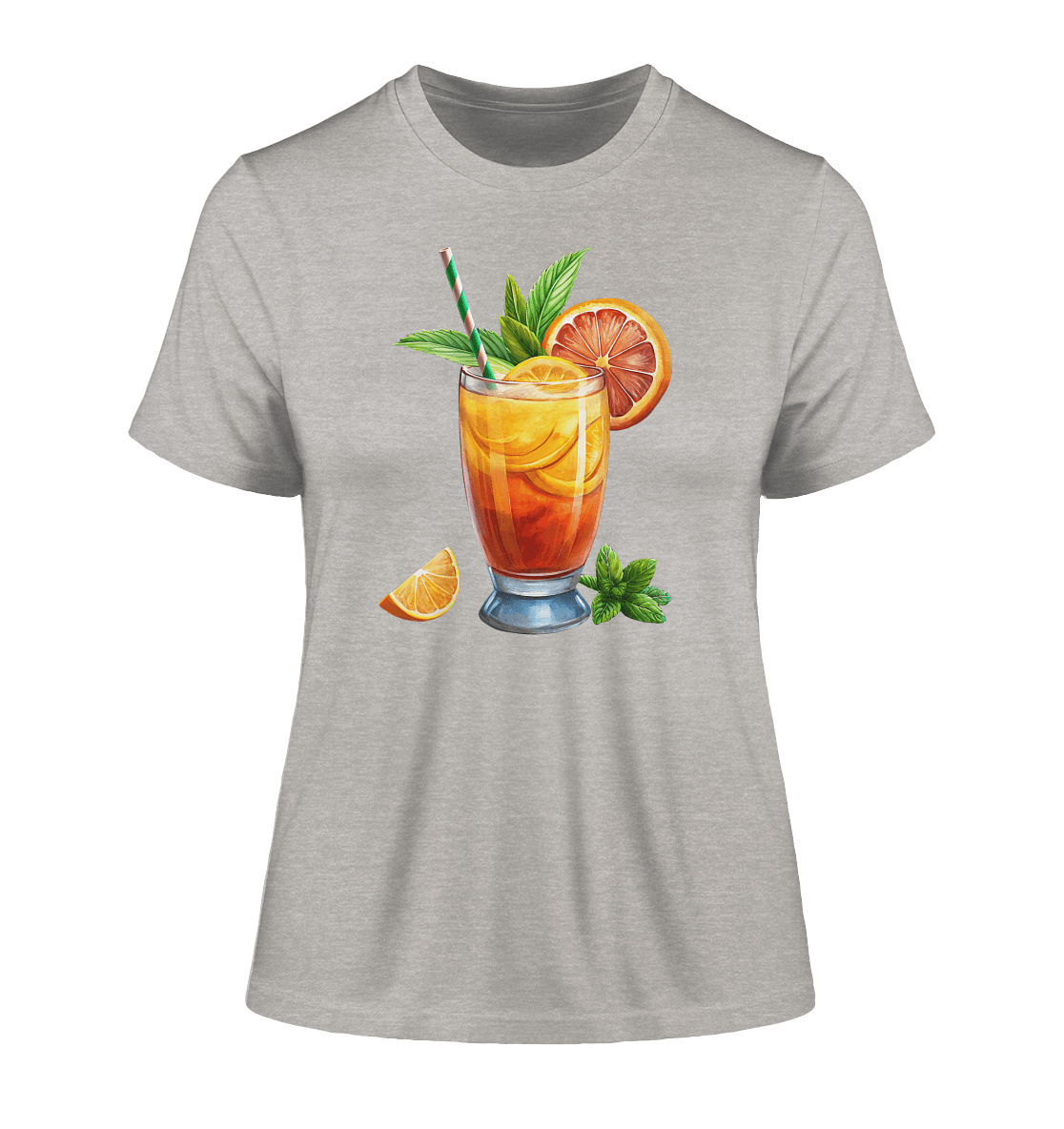 Delicious Cocktail - Fitted Ladies Organic Shirt - ArtfulShenwyn