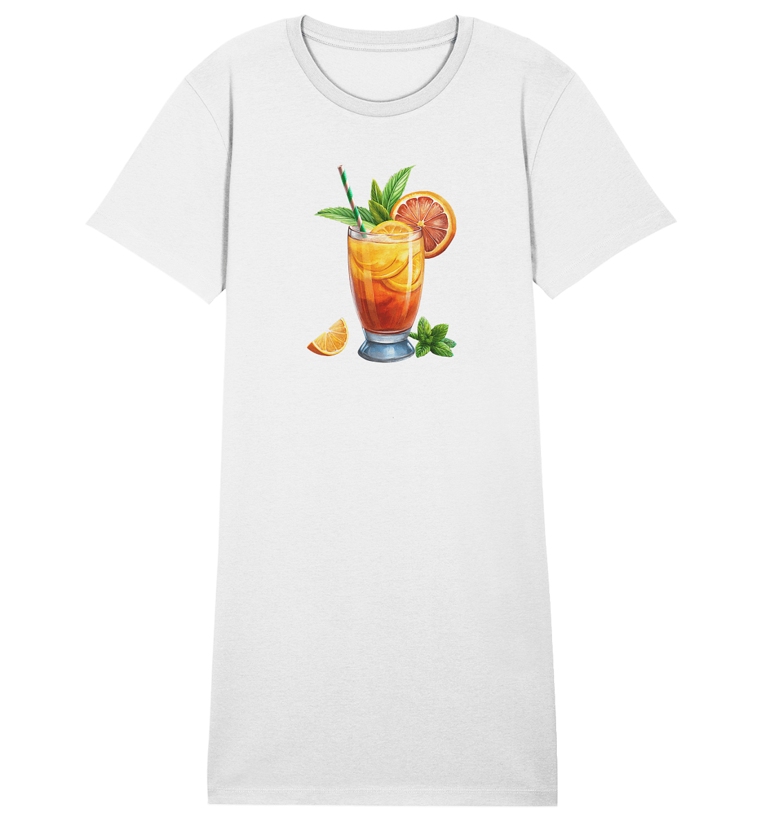 Delicious Cocktail - Ladies Organic Shirt Dress - ArtfulShenwyn