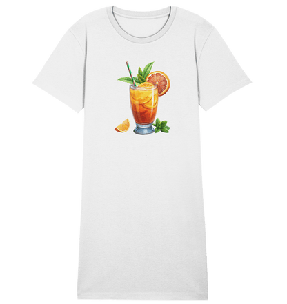 Delicious Cocktail - Ladies Organic Shirt Dress - ArtfulShenwyn