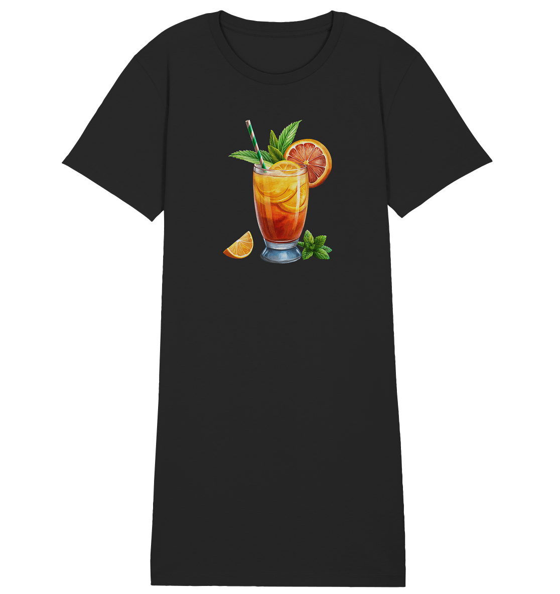 Delicious Cocktail - Ladies Organic Shirt Dress - ArtfulShenwyn