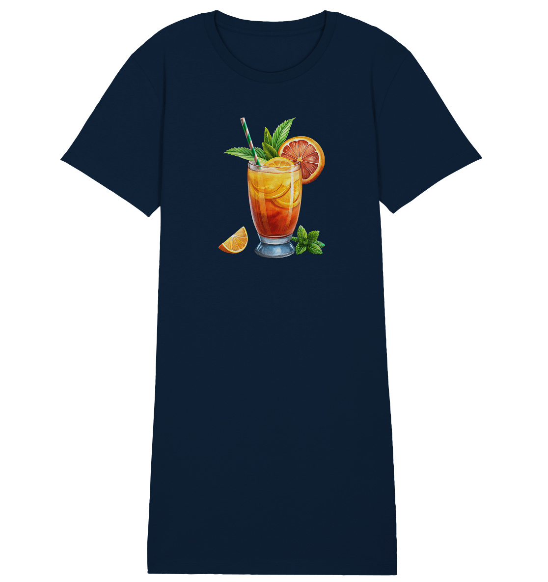 Delicious Cocktail - Ladies Organic Shirt Dress - ArtfulShenwyn