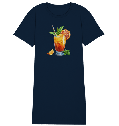 Delicious Cocktail - Ladies Organic Shirt Dress - ArtfulShenwyn