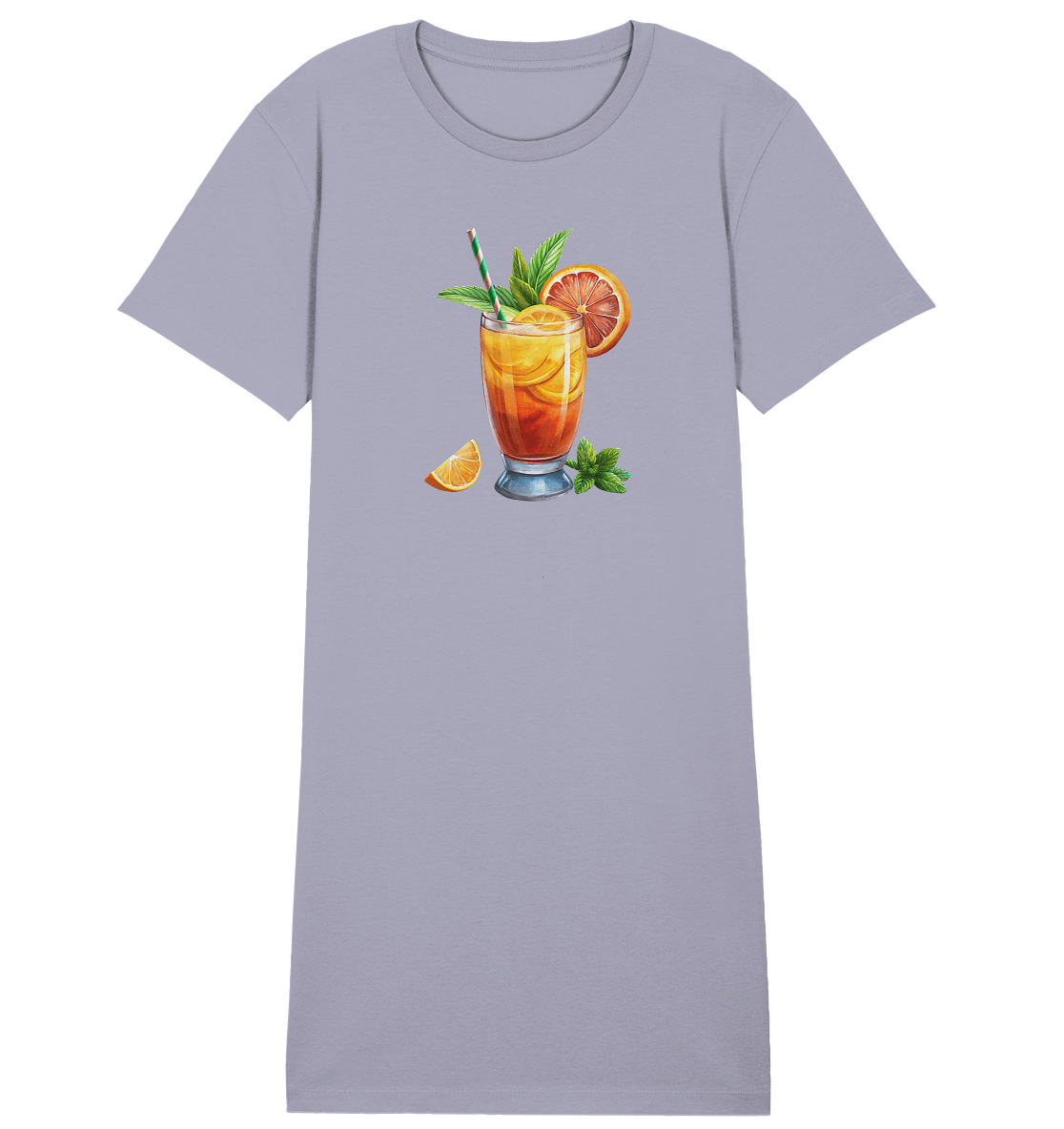 Delicious Cocktail - Ladies Organic Shirt Dress - ArtfulShenwyn