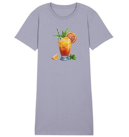 Delicious Cocktail - Ladies Organic Shirt Dress - ArtfulShenwyn