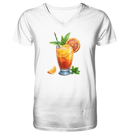 Delicious Cocktail - Mens Organic V-Neck Shirt - ArtfulShenwyn